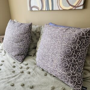 Rodeo Home gray throw pillows 17" x 17"